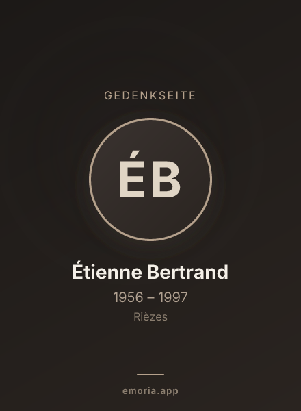 Gedenkportrait von Étienne Bertrand
