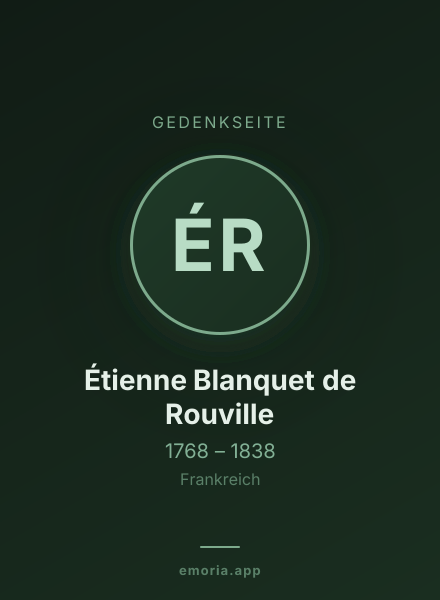 Gedenkportrait von Étienne Blanquet de Rouville
