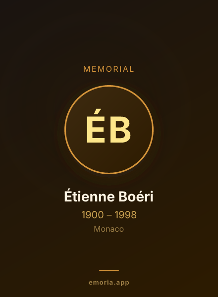 Memorial portrait of Étienne Boéri