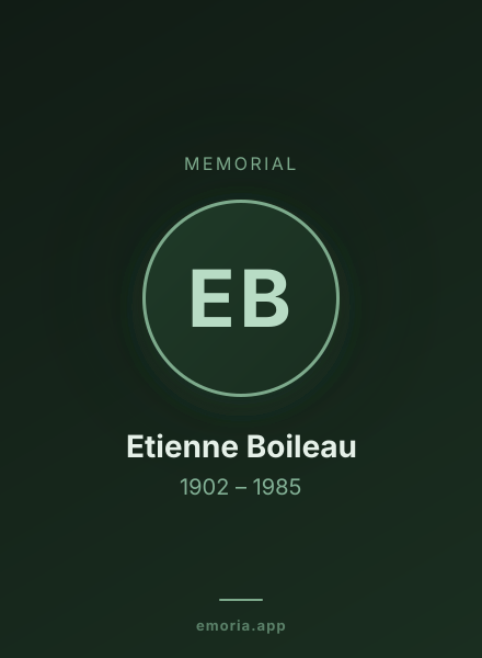Memorial portrait of Etienne Boileau