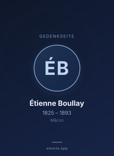 Gedenkportrait von Étienne Boullay
