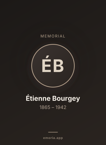 Memorial portrait of Étienne Bourgey