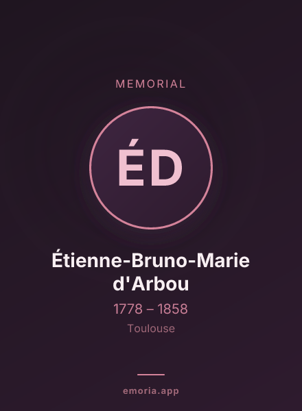 Memorial portrait of Étienne-Bruno-Marie d'Arbou