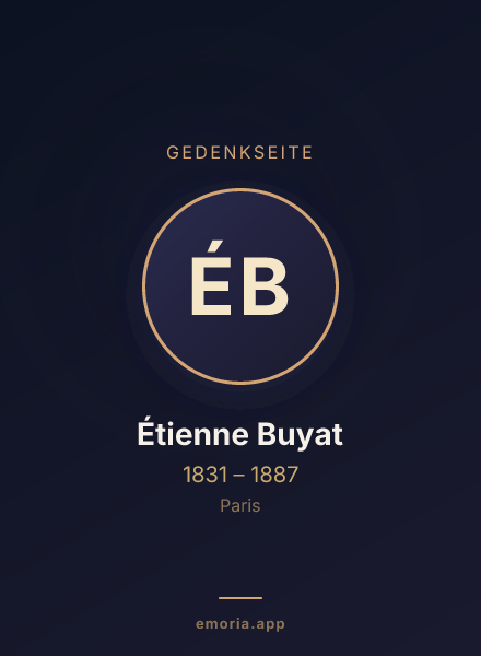 Gedenkportrait von Étienne Buyat