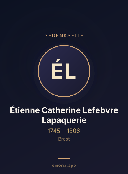 Gedenkportrait von Étienne Catherine Lefebvre Lapaquerie