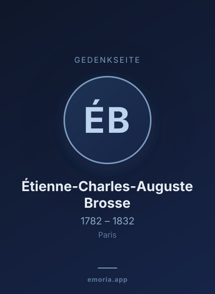 Gedenkportrait von Étienne-Charles-Auguste Brosse