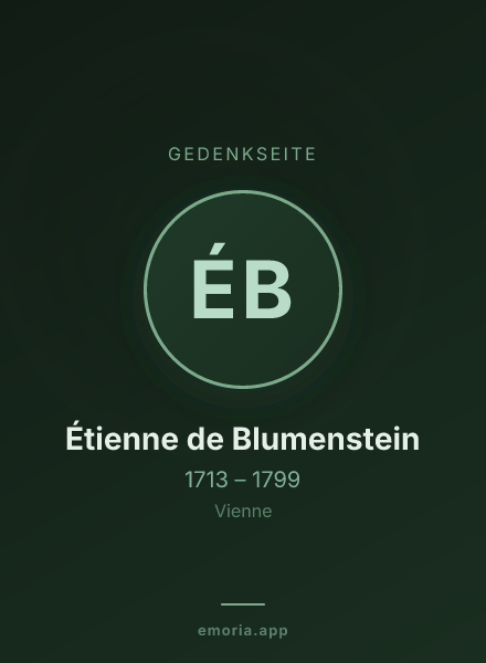 Gedenkportrait von Étienne de Blumenstein