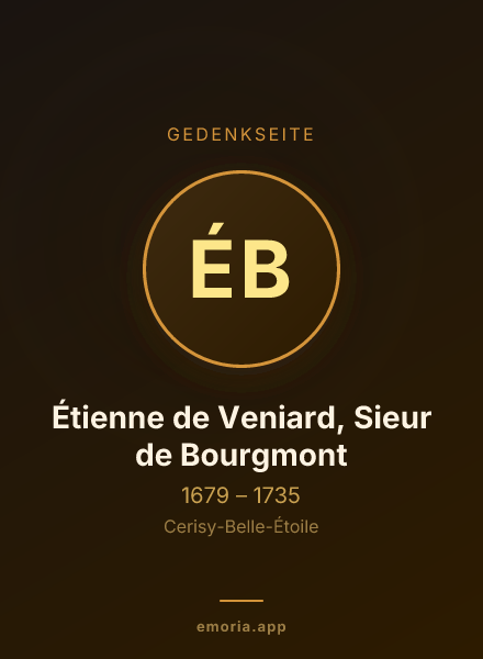 Gedenkportrait von Étienne de Veniard, Sieur de Bourgmont