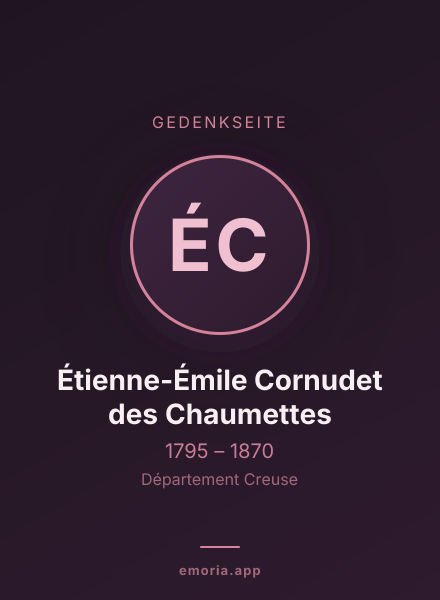 Gedenkportrait von Étienne-Émile Cornudet des Chaumettes