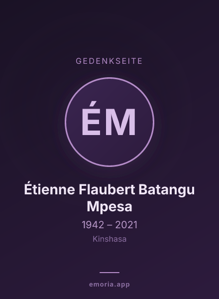 Gedenkportrait von Étienne Flaubert Batangu Mpesa
