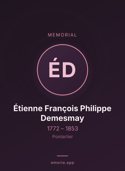 Memorial portrait of Étienne François Philippe Demesmay