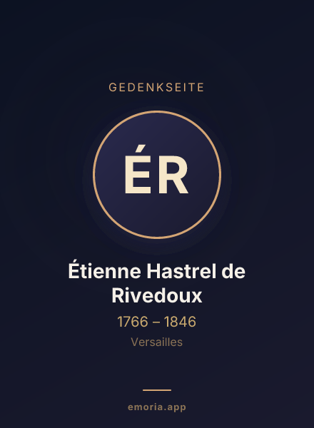 Gedenkportrait von Étienne Hastrel de Rivedoux