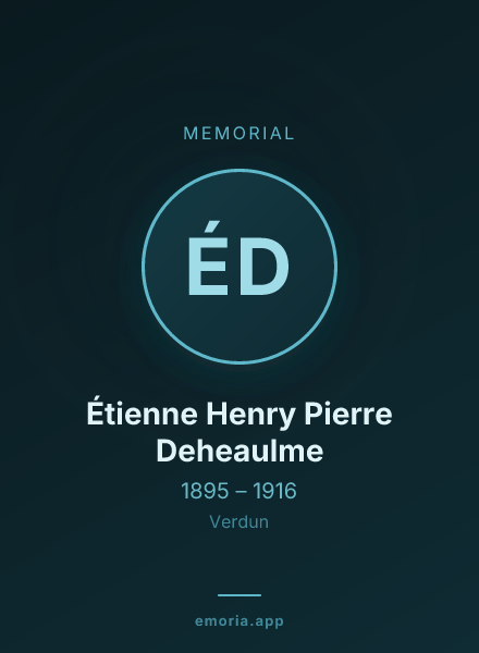 Memorial portrait of Étienne Henry Pierre Deheaulme