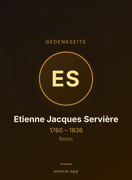 Gedenkportrait von Etienne Jacques Servière