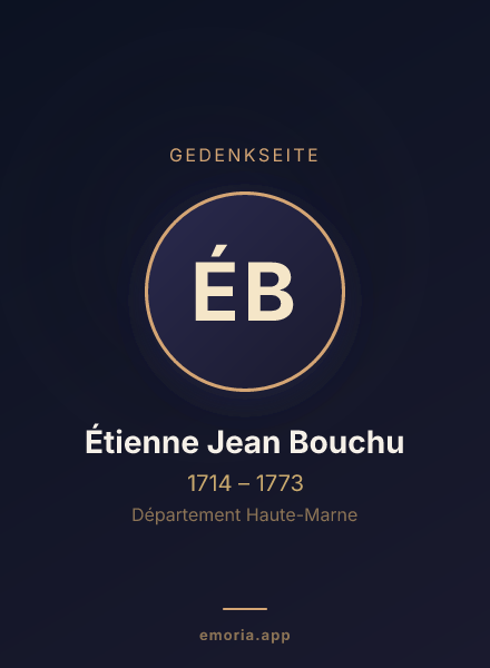 Gedenkportrait von Étienne Jean Bouchu