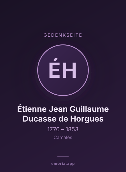 Gedenkportrait von Étienne Jean Guillaume Ducasse de Horgues