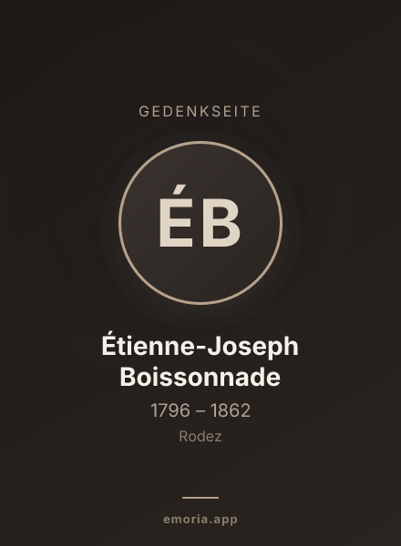 Gedenkportrait von Étienne-Joseph Boissonnade