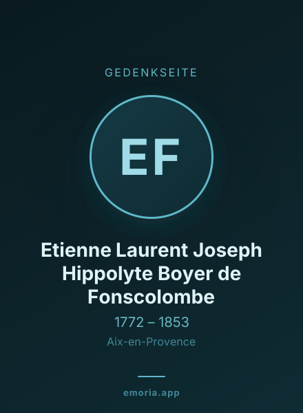 Gedenkportrait von Etienne Laurent Joseph Hippolyte Boyer de Fonscolombe
