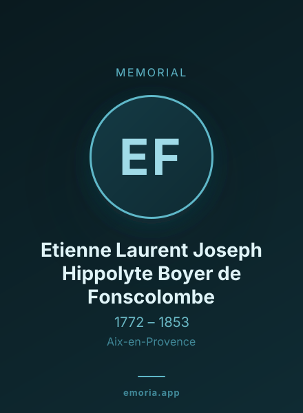 Memorial portrait of Etienne Laurent Joseph Hippolyte Boyer de Fonscolombe
