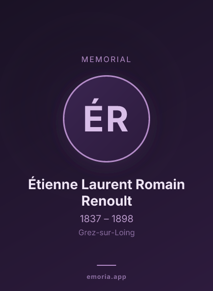 Memorial portrait of Étienne Laurent Romain Renoult