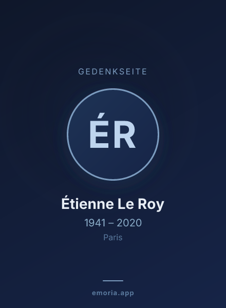 Gedenkportrait von Étienne Le Roy
