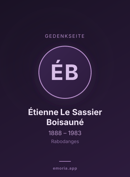 Gedenkportrait von Étienne Le Sassier Boisauné