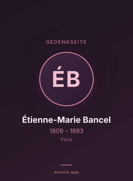 Gedenkportrait von Étienne-Marie Bancel