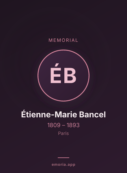 Memorial portrait of Étienne-Marie Bancel