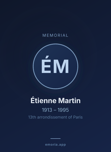Memorial portrait of Étienne Martin