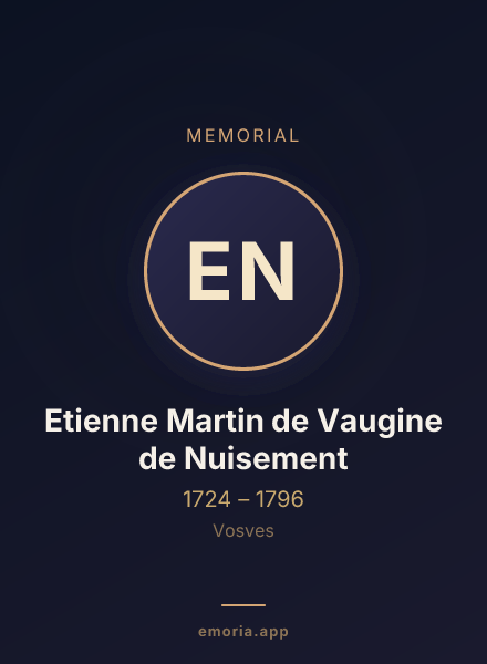 Memorial portrait of Etienne Martin de Vaugine de Nuisement