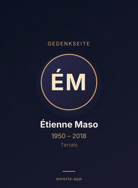 Gedenkportrait von Étienne Maso