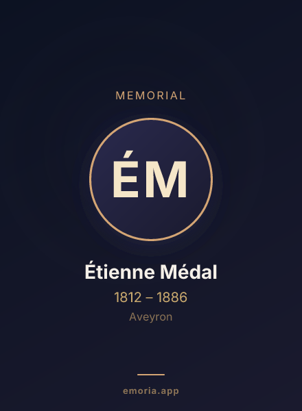 Memorial portrait of Étienne Médal