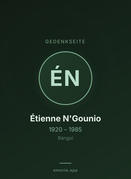 Gedenkportrait von Étienne N'Gounio