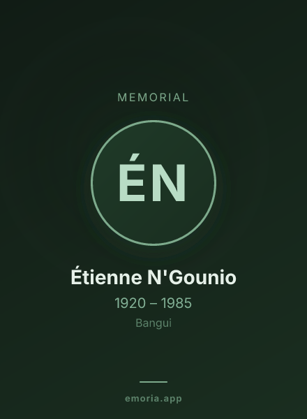 Memorial portrait of Étienne N'Gounio