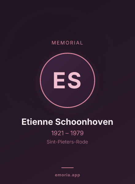 Memorial portrait of Etienne Schoonhoven