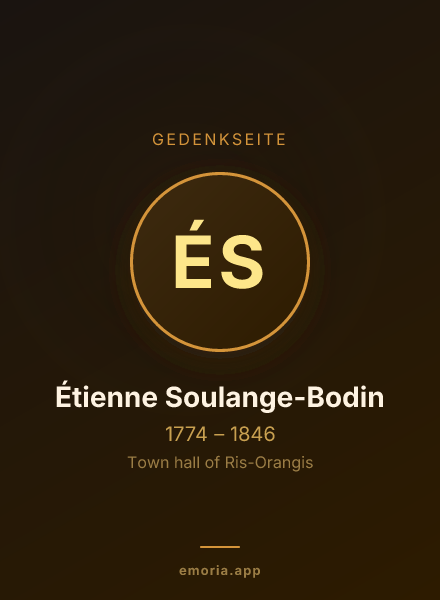 Gedenkportrait von Étienne Soulange-Bodin