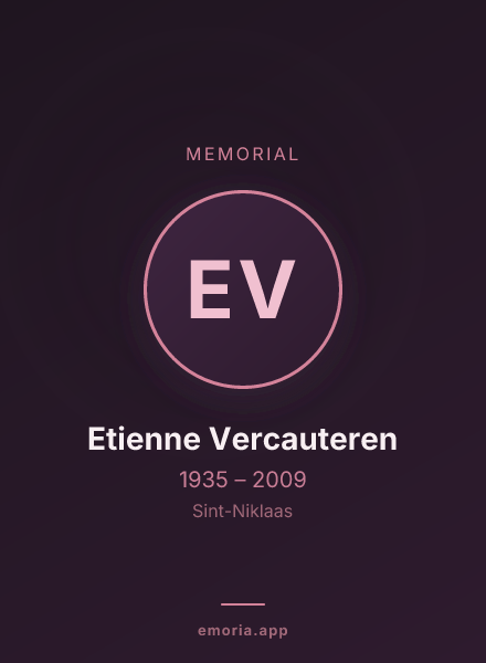 Memorial portrait of Etienne Vercauteren