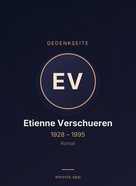 Gedenkportrait von Etienne Verschueren