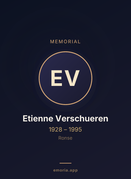 Memorial portrait of Etienne Verschueren