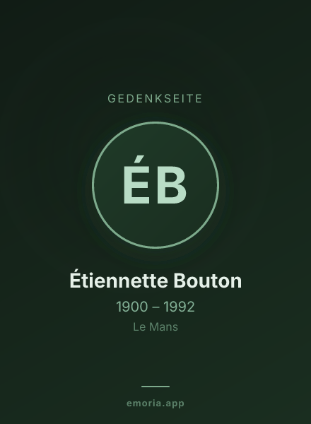 Gedenkportrait von Étiennette Bouton