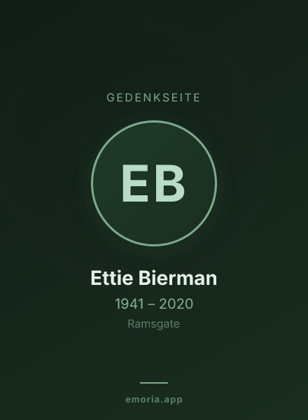 Gedenkportrait von Ettie Bierman