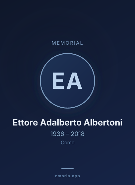 Memorial portrait of Ettore Adalberto Albertoni