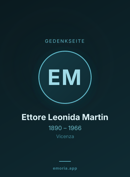 Gedenkportrait von Ettore Leonida Martin