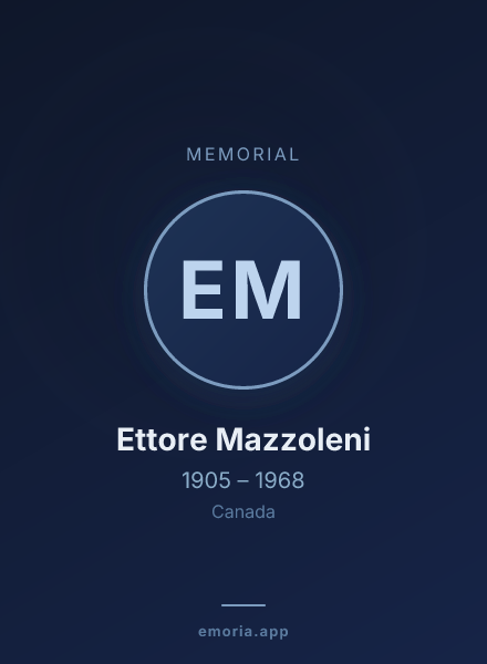 Memorial portrait of Ettore Mazzoleni