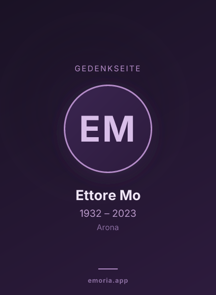 Gedenkportrait von Ettore Mo