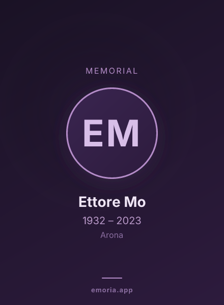Memorial portrait of Ettore Mo