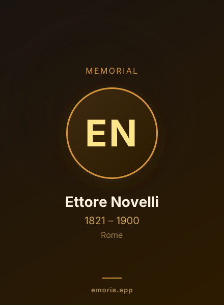Memorial portrait of Ettore Novelli
