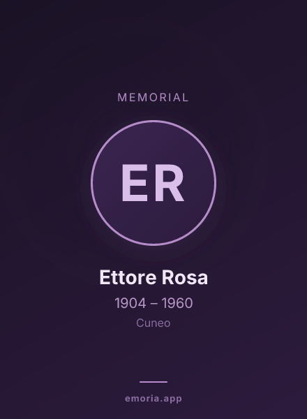 Memorial portrait of Ettore Rosa