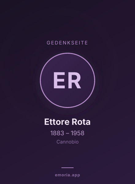 Gedenkportrait von Ettore Rota