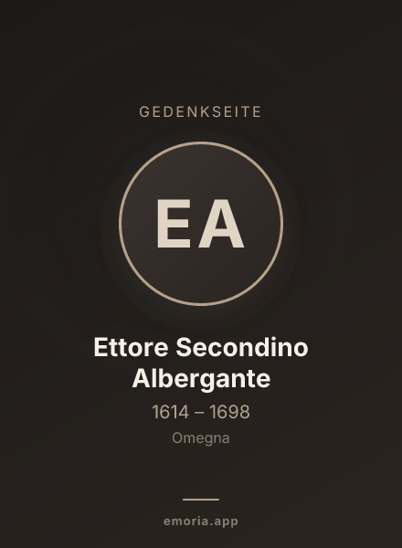 Gedenkportrait von Ettore Secondino Albergante